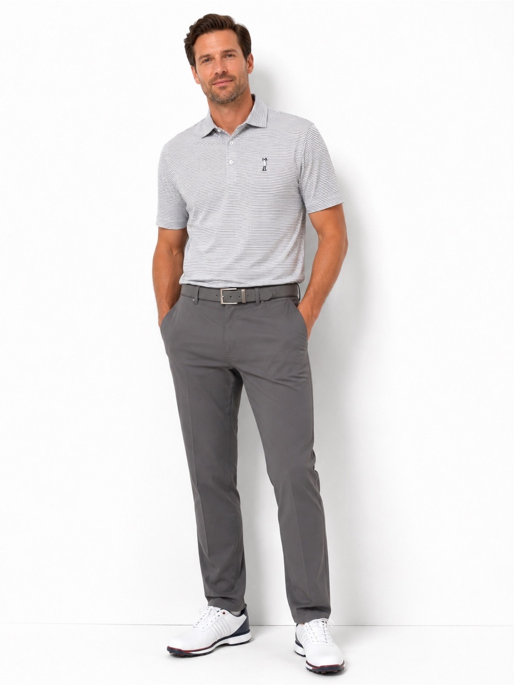 PGA Tour Men’s Grey Golf Pants 38x30 Performance Straight Leg Like New